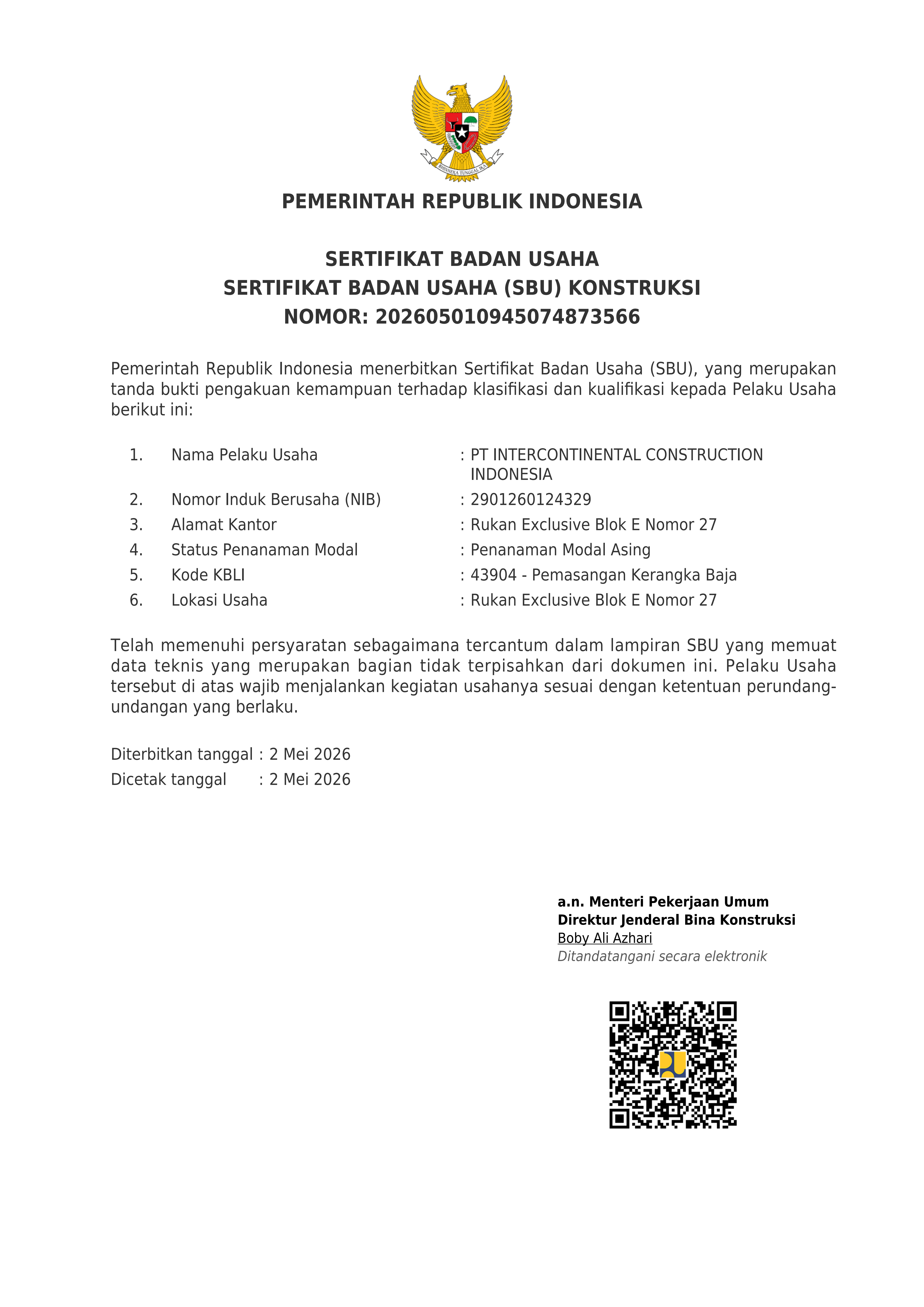 Kualifikasi Struktur Baja Indonesia